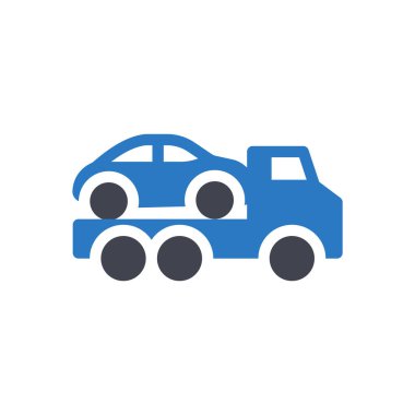 Şeffaf bir arkaplan üzerinde kamyon vektör çizimi. Konsept ve grafik tasarım için mükemmel kalite semboller..