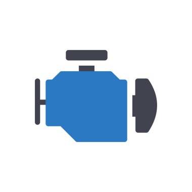 Şeffaf bir arkaplan üzerinde motor vektör çizimi. Konsept ve grafik tasarımı için mükemmel kalite sembolleri.. 