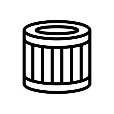 Şeffaf bir arkaplan üzerinde AC vektör illüstrasyonu.Premium kalite sembolleri. Konsept ve grafik tasarım için ince çizgi simgesi.