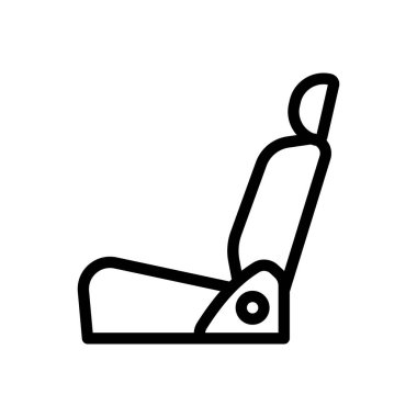 Şeffaf bir arkaplanda araba vektör çizimi. Konsept ve grafik tasarım için ince çizgi simgesi..