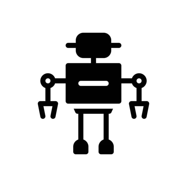 Robotic Vector Illustration Transparent Background Premium Quality Symbols Glyphs Icon — Stock Vector