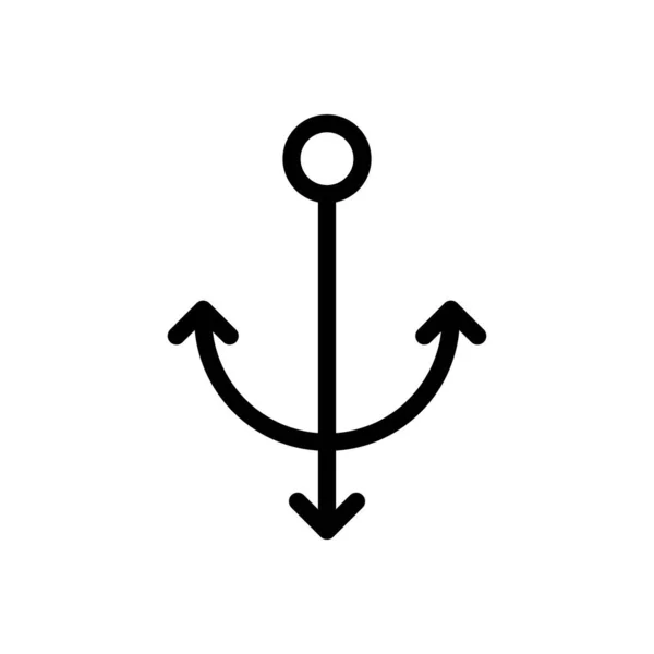 Anchor Vector Illustration Transparent Background Premium Quality Symbols Glyphs Icon — Stock Vector