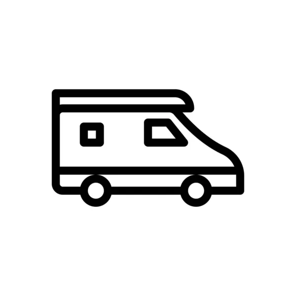 Ilustração Vetor Ônibus Fundo Transparente Símbolos Qualidade Premium Ícone Linha — Vetor de Stock
