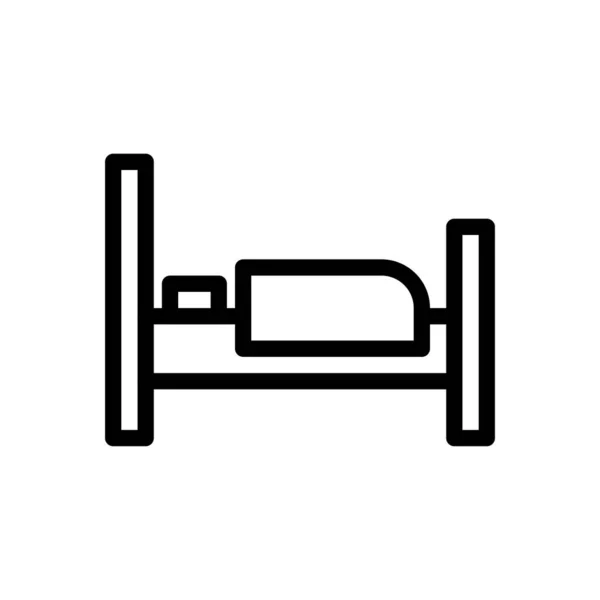 Векторная Иллюстрация Кровати Прозрачном Фоне Символы Высокого Качества Тонкая Линия — стоковый вектор