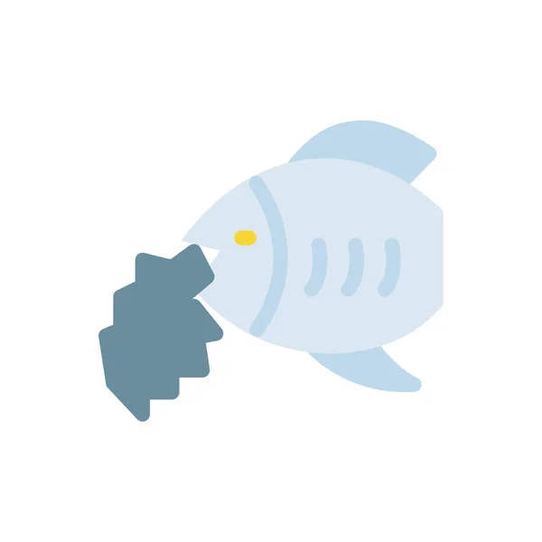 Fish Garbage Vektor Illustration Auf Transparentem Hintergrund Symbole Premium Qualität — Stockvektor