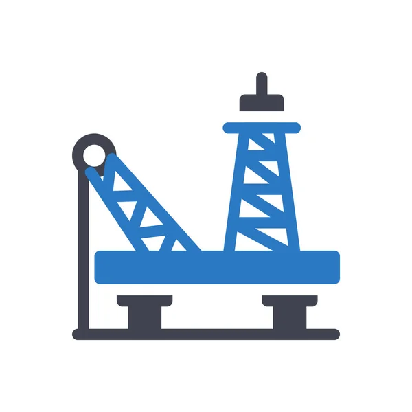 Ilustracja Wektora Offshore Przejrzystym Tle Symbole Jakości Premium Ikona Glifów — Wektor stockowy