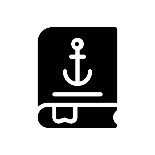 Ilustracja Wektora Książki Morskiej Przejrzystym Tle Symbole Jakości Premium Ikona — Wektor stockowy
