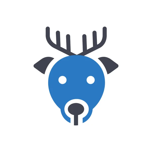 Reindeer Vector Illustration Transparent Background Premium Quality Symbols Glyphs Icon — Stock vektor