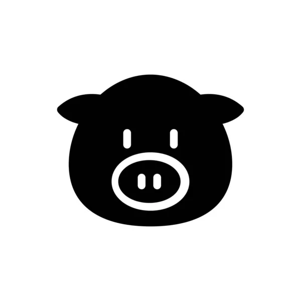 Pig Vector Illustration Auf Transparentem Hintergrund Symbole Premium Qualität Glyphen — Stockvektor
