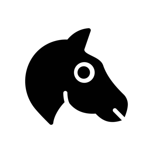 Kůň Vektorové Ilustrace Průhledném Pozadí Symboly Prvotřídní Kvality Ikona Glyfy — Stockový vektor
