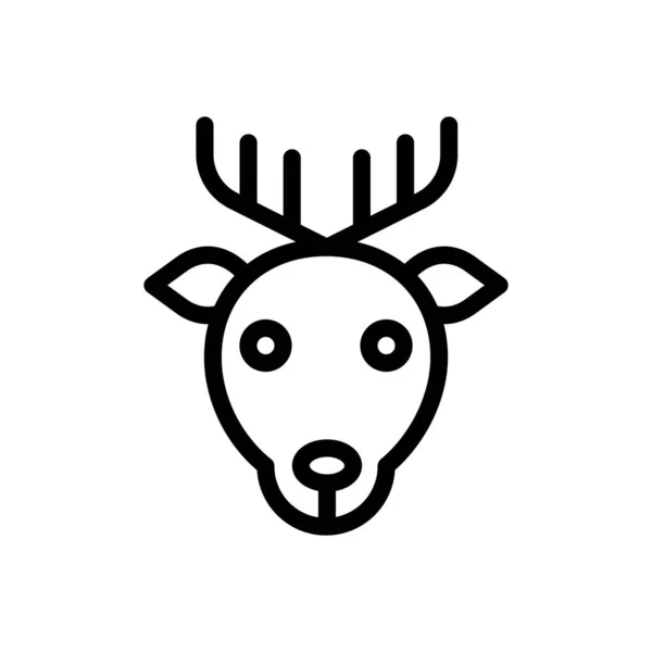 Reindeer Vector Illustration Transparent Background Premium Quality Symbols Thin Line — Stock vektor