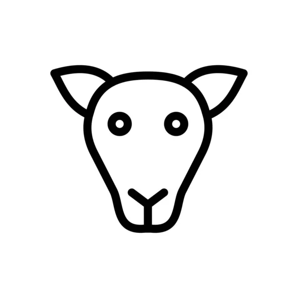 Goat Vector Illustration Transparent Background Premium Quality Symbols Thin Line — Stock Vector