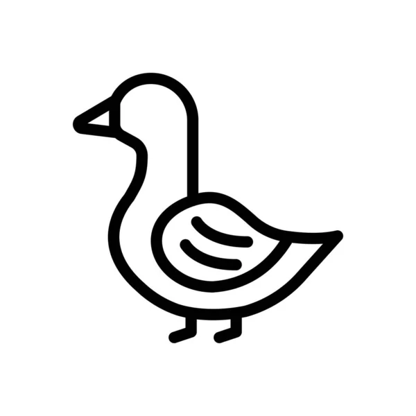 Duck Vector Illustration Transparent Background Premium Quality Symbols Thin Line — Image vectorielle