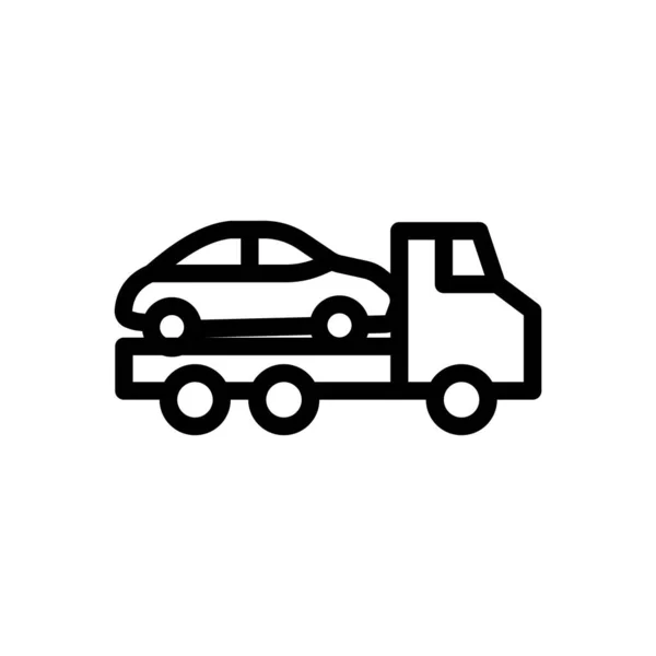Ilustracja Wektora Ciężarówki Przejrzystym Tle Symbole Jakości Premium Cienka Ikona — Wektor stockowy