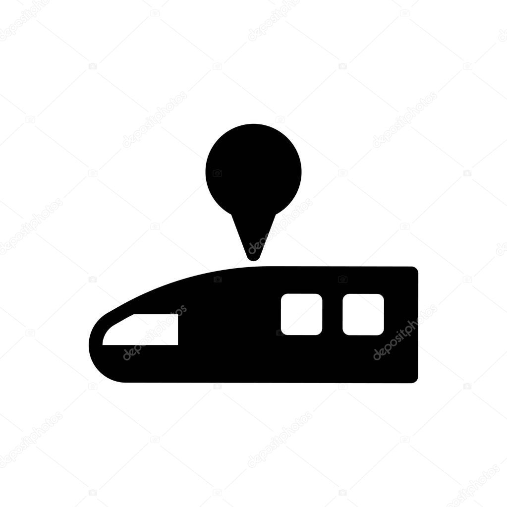 Bullet Train vector illustration on a transparent background.Premium quality symbols.Glyphs icon for concept and graphic design. 