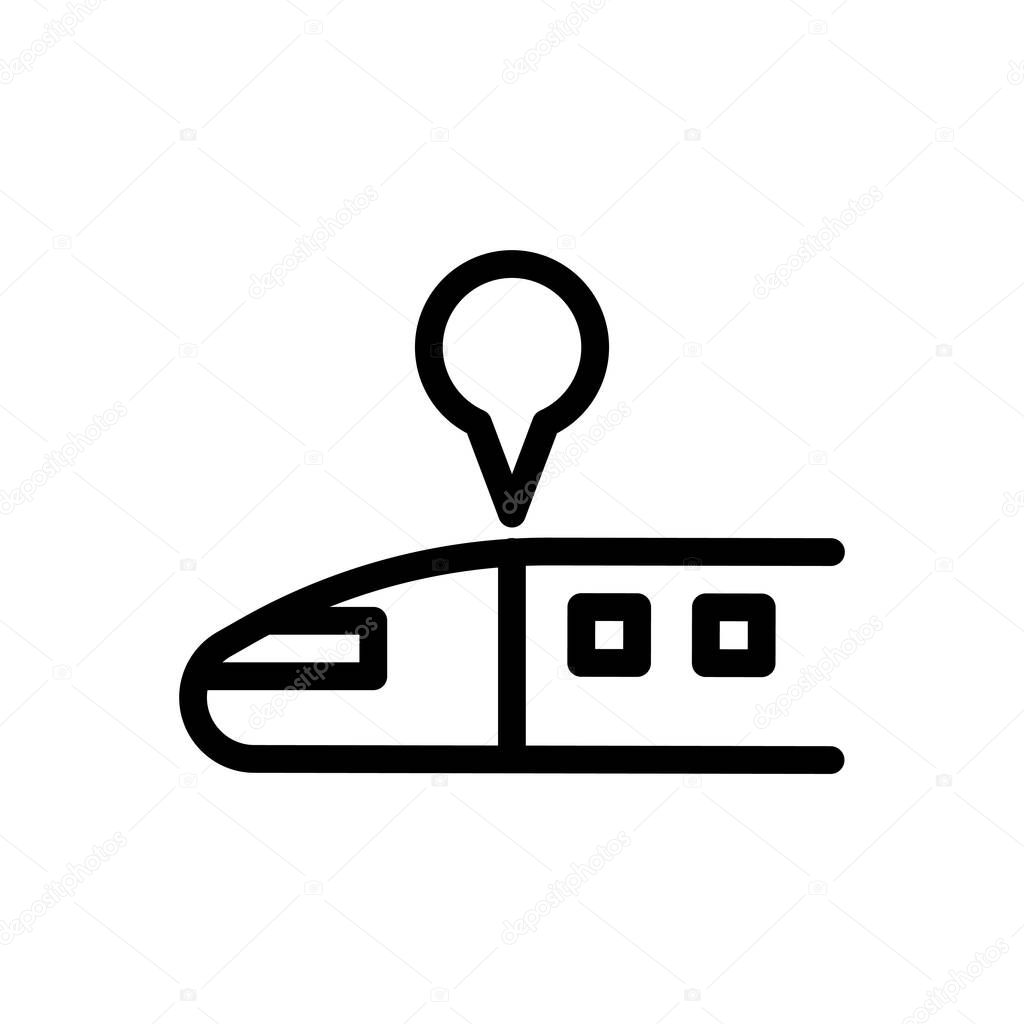 Bullet Train vector illustration on a transparent background.Premium quality symbols.Thin line icon for concept and graphic design. 