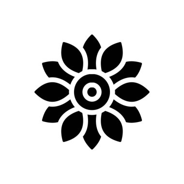 Şeffaf bir arkaplan üzerinde ayçiçeği vektör çizimi. Konsept ve grafik tasarımı için özel kalite semboller.. 