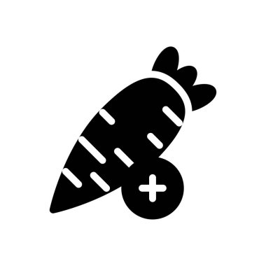 Saydam bir arkaplanda havuç vektör illüstrasyonu. Konsept ve grafik tasarımı için özel kalite semboller..