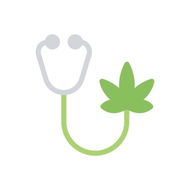 Saydam bir arkaplan üzerinde stetoskop vektör çizimi. Konsept ve grafik tasarımı için özel kalite simgeleri.. 