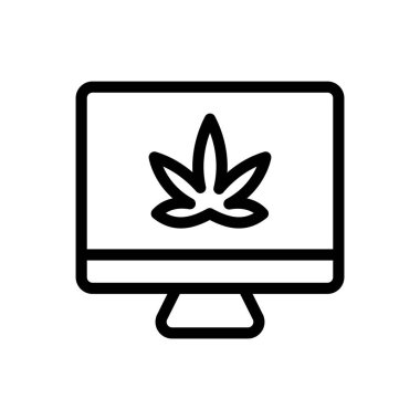 Saydam bir arkaplan üzerinde ekran vektör çizimi. Premium kalite semboller. Konsept ve grafik tasarım için ince çizgi simgesi.