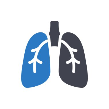Şeffaf bir arkaplan üzerinde akciğer vektör çizimi. Konsept ve grafik tasarım simgeleri için kaliteli semboller.. 