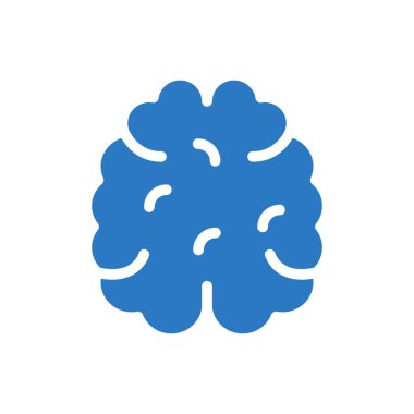 Saydam bir arkaplan üzerinde beyin vektör çizimi. Konsept ve grafik tasarım simgeleri.. 