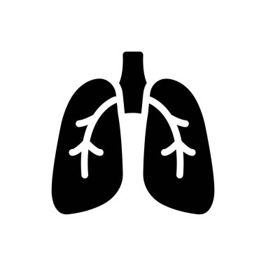 Şeffaf bir arkaplan üzerinde akciğer vektör çizimi. Konsept ve grafik tasarım simgeleri için kaliteli semboller.. 