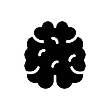 Saydam bir arkaplan üzerinde beyin vektör çizimi. Konsept ve grafik tasarım simgeleri.. 