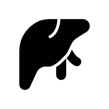 Şeffaf bir arkaplan üzerinde karaciğer vektör çizimi. Konsept ve grafik tasarım simgeleri için kaliteli semboller.. 
