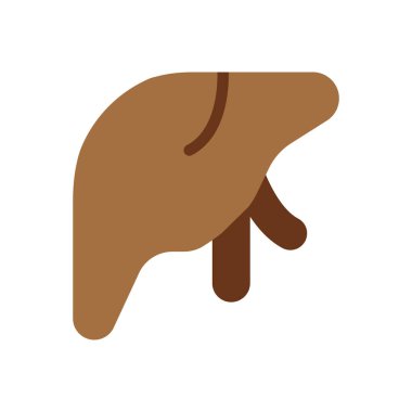 Şeffaf bir arkaplan üzerinde karaciğer vektör çizimi. Konsept ve grafik tasarımı için kaliteli semboller.. 