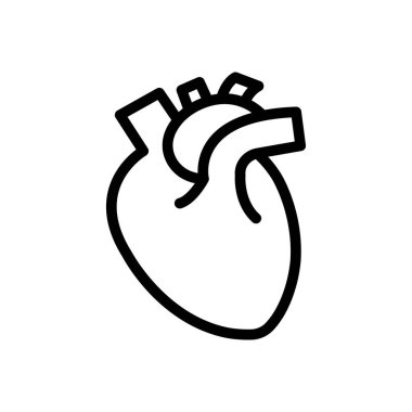 Şeffaf bir arkaplan üzerinde kalp vektör çizimi. Konsept ve grafik tasarım için ince çizgi simgesi.. 