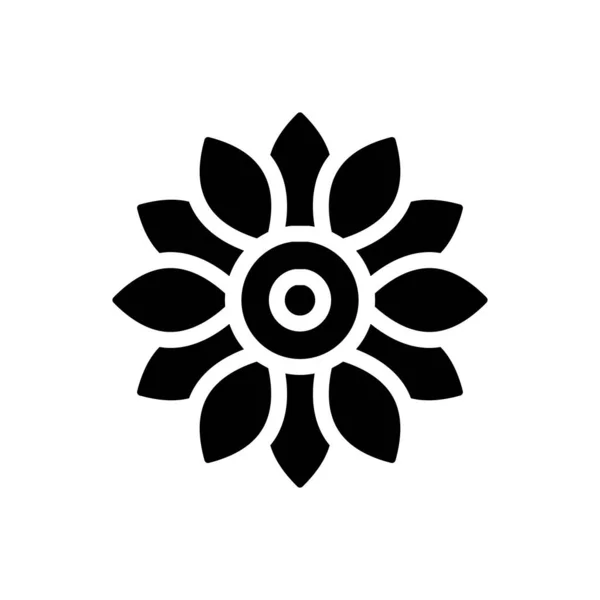 Sunflower Vector Illustration Transparent Background Premium Quality Symbols Glyphs Icon — ストックベクタ
