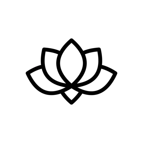 Lotus Vector Illustration Transparent Background Premium Quality Symbols Thin Line — Stock Vector