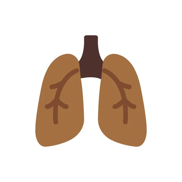 透明背景下的肺矢量图解 优质符号 概念和图形设计的中风图标 — 图库矢量图片