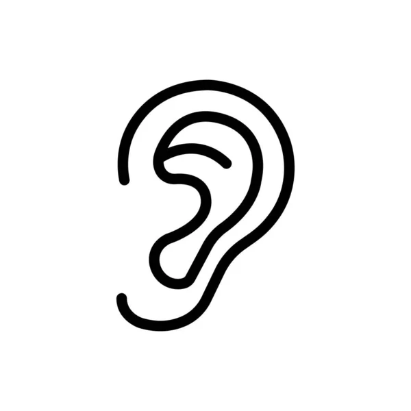 Ear 삽화의 그라운드 Premium Quality Symbols Thin Line Icon Concept — 스톡 벡터