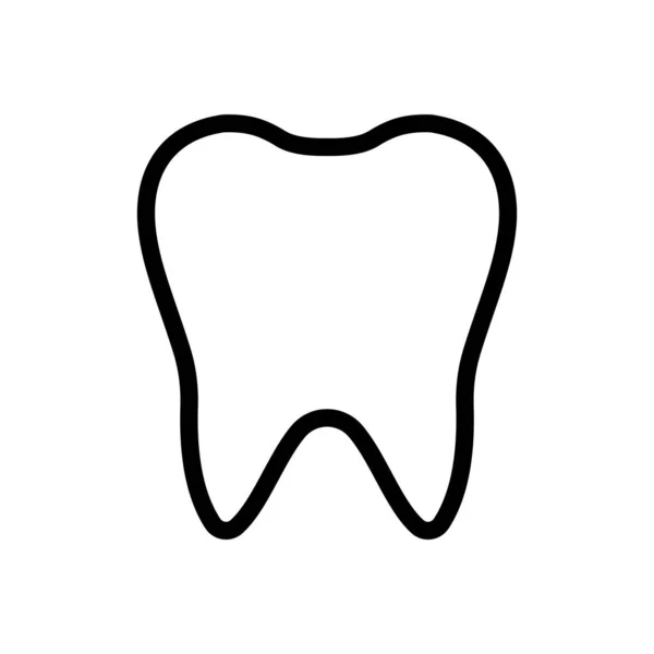 透明背景下的牙齿矢量图解 高级质量符号 概念和图形设计的细线图标 — 图库矢量图片