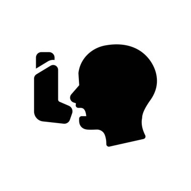 Asthma vector illustration on a transparent background.Premium quality symbols.Glyphs icon for concept and graphic design. 