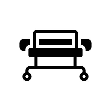 şeffaf bir arkaplan üzerinde sedye vektör çizimi. Konsept ve grafik tasarımı için mükemmel kalite sembolleri.. 