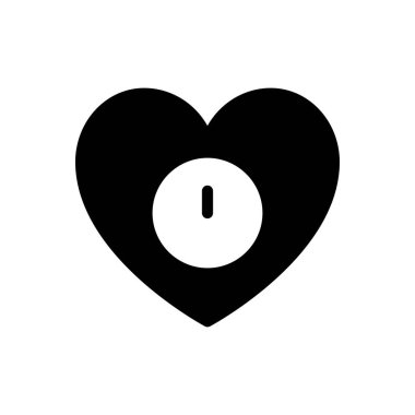 Şeffaf bir arkaplan üzerinde kalp vektör çizimi. Konsept ve grafik tasarım simgeleri için kaliteli semboller..