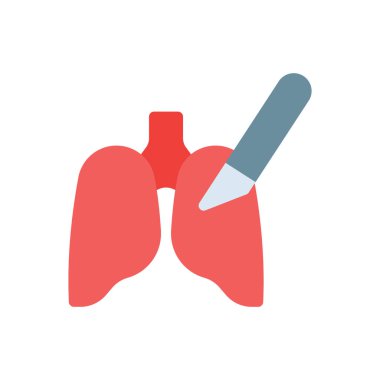 Şeffaf bir arkaplan üzerinde akciğer vektör çizimi. Konsept ve grafik tasarım için birinci sınıf kalite simgeler.. 