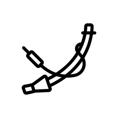 Şeffaf bir arkaplanda Endotrakeal vektör çizimi. Konsept ve grafik tasarımı için ince çizgi simgesi.. 