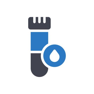 Şeffaf bir arkaplan üzerinde test tübü vektör illüstrasyonu. Konsept ve grafik tasarımı için mükemmel kalite sembolleri..