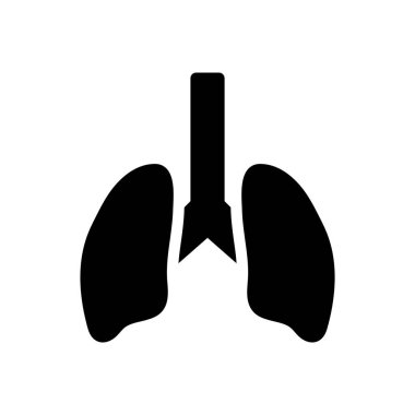 Şeffaf bir arkaplan üzerinde akciğer vektör çizimi. Konsept ve grafik tasarım simgeleri için kaliteli semboller.. 