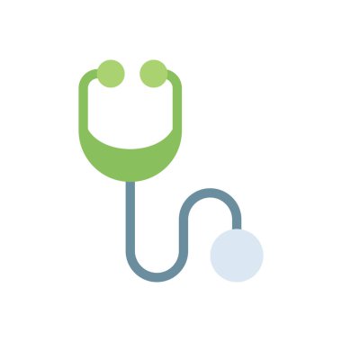 Saydam bir arkaplan üzerinde stetoskop vektör çizimi. Konsept ve grafik tasarımı için özel kalite simgeleri.. 