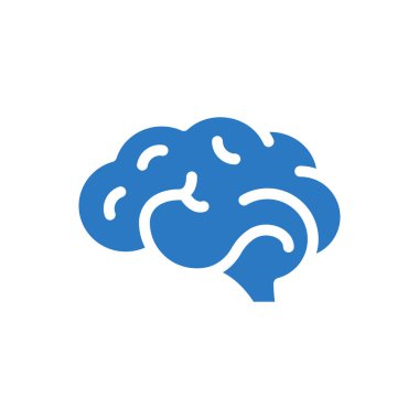 Saydam bir arkaplan üzerinde beyin vektör çizimi. Konsept ve grafik tasarım simgeleri.. 