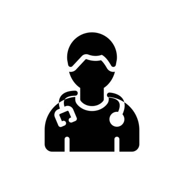 Şeffaf bir arkaplan üzerinde doktor vektör illüstrasyonu. Konsept ve grafik tasarım simgeleri için kaliteli semboller.. 