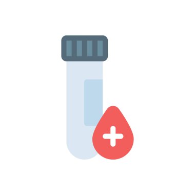 Şeffaf bir arkaplan üzerinde test tübü vektör çizimi. Konsept ve grafik tasarımı için prim kalite simgeleri.. 