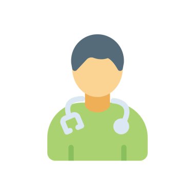 Şeffaf bir arkaplan üzerinde doktor vektör çizimi. Konsept ve grafik tasarımı için kaliteli semboller.. 