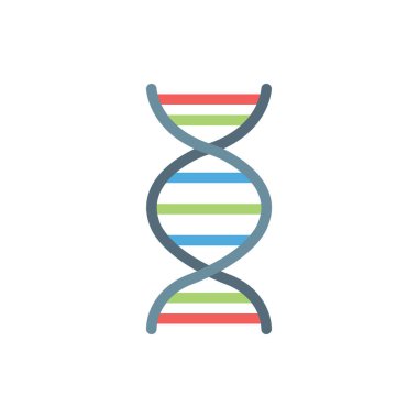 Saydam bir arkaplanda DNA vektör illüstrasyonu. Konsept ve grafik tasarım için premium kalite simgeleri.. 