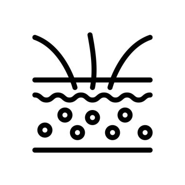 Şeffaf bir arkaplan üzerinde deri vektör çizimi. Konsept ve grafik tasarım için ince çizgi simgesi.. 